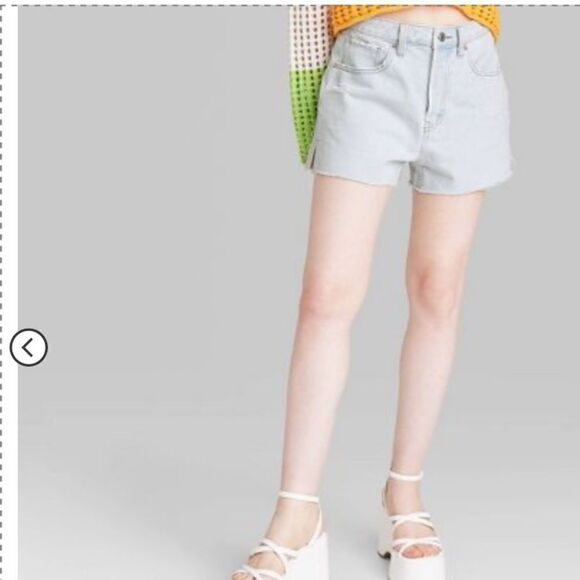 Women's High-Rise Cutoff Jean Shorts - Wild Fable™ light wash - Picture 1 of 12